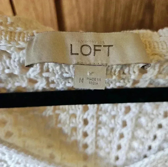 LOFT Off White Knit Sweater - Picture 3 of 4